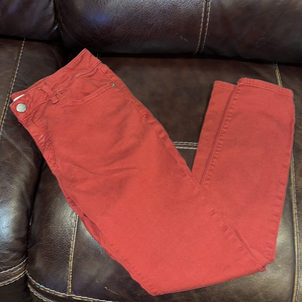 Warp & Weft JFK NYC women’s  barn Red Skinny Jeans size 29X 29